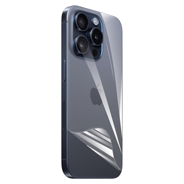 iPhone 15 pro max Back Hydrogel Skärmskydd HD 0,2mm Transparent