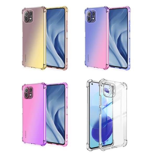 Xiaomi Mi 11 Lite - FLOVEME Silikonskal Blå/Rosa