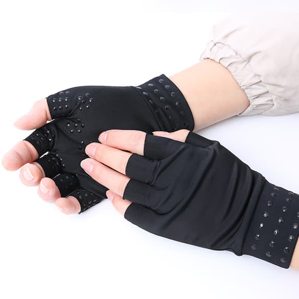 1-Par Fingerlösa Artrit Handskar Beige