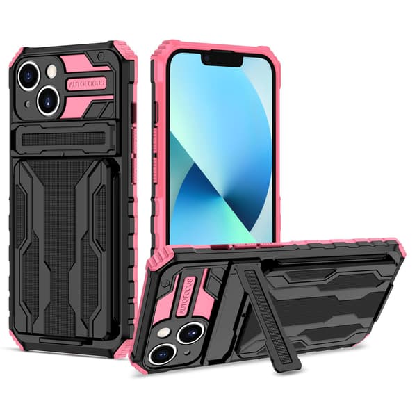 iPhone 13 - Plånboksfodral med Kortplatser och Kickstand Blå