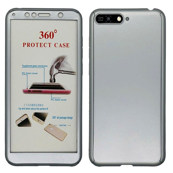 Huawei Y6 2018 - Praktiskt Skyddsskal Dubbelsidigt Blå