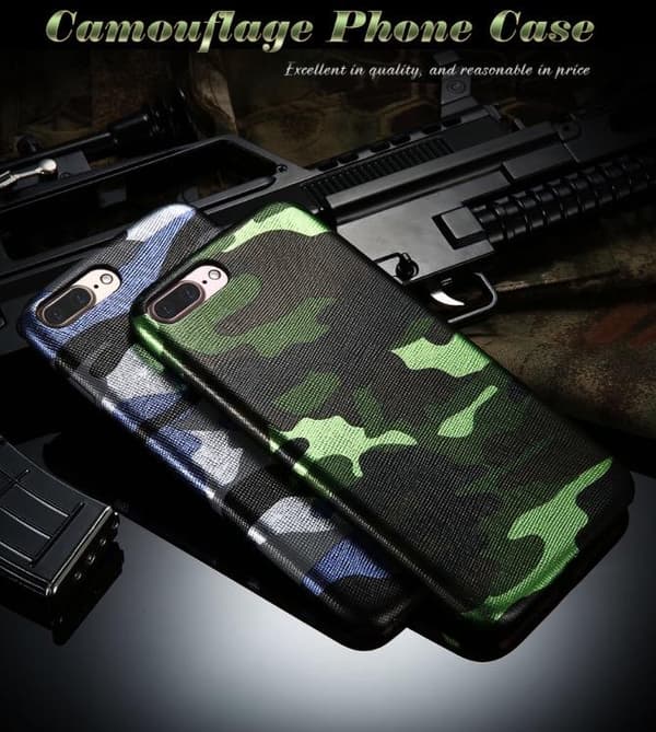 Stilrent Exklusivt Militärmönstrat skal - iPhone 7 PLUS NKOBEE Brun