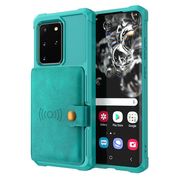 Samsung Galaxy S20 Plus - Effektfullt Skal med Korthållare Brun