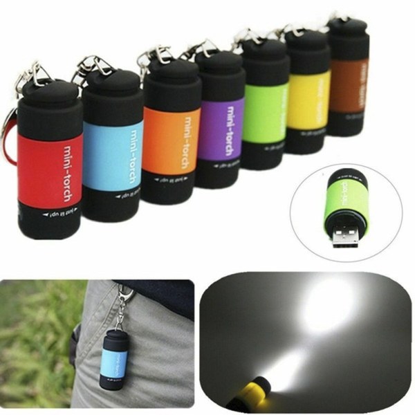 Nyckelring Mini Ficklampa Gul
