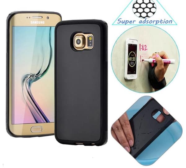 Praktiskt Anti-Gravity Silicon skal för Galaxy S7 EDGE Vit