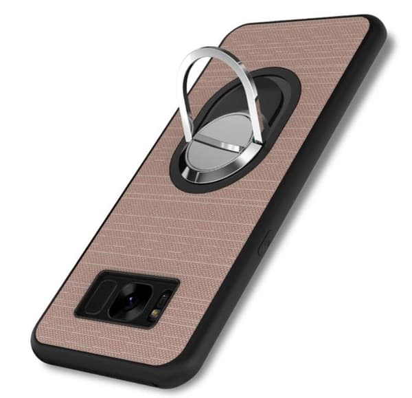 Galaxy S8 + - Stilrent Silikonskal med Ringhållare FLOVEME Grå Grå