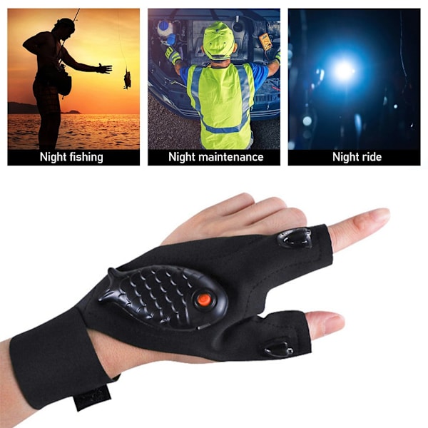 Praktisk Ficklamp Handske Black