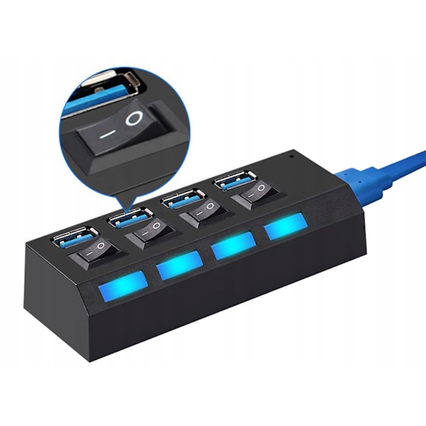 USB 3.0 Hub Splitter - 4 portar för maximal anslutning!
