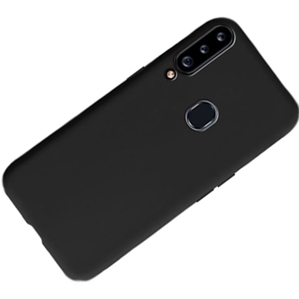 Samsung Galaxy A20S - Mattbehandlat Silikonskal Black