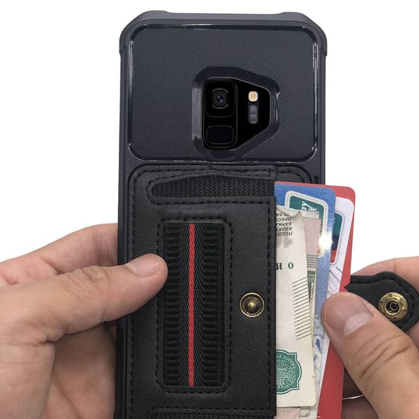 Samsung Galaxy S9 - Stilrent Skyddsskal med Kortfack Blå Blå