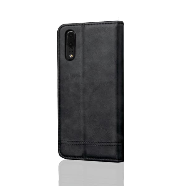 LEMAN Stilrent Plånboksfodral för Huawei P20 Röd
