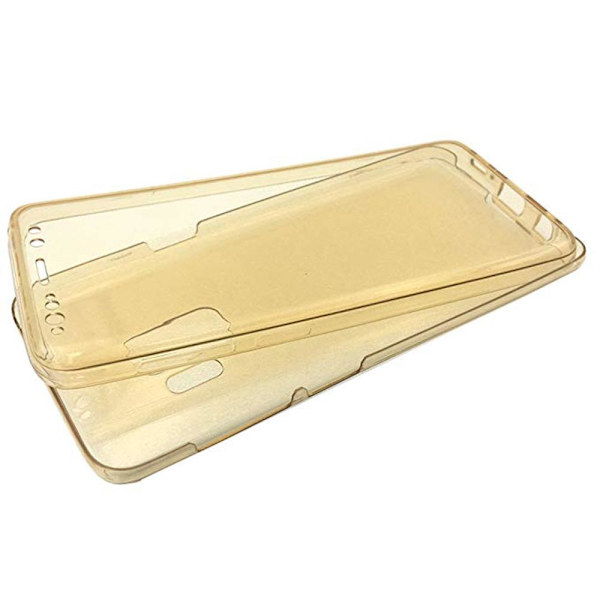 Samsung Galaxy A6 2018 Dubbelsidigt silikonfodral TOUCHFUNKTION Guld