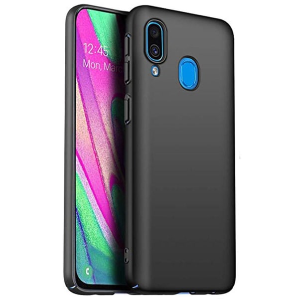 Samsung Galaxy A40 - Stilrent Mattbehandlat Silikonskal Svart