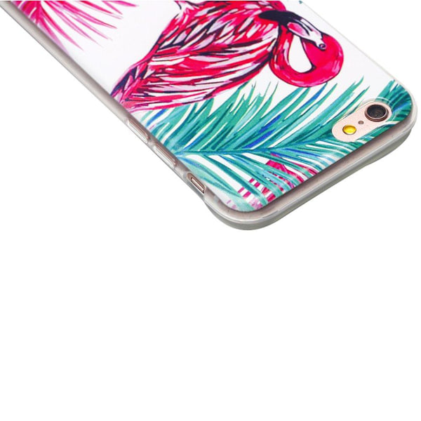 Palm Flamingo - Retroskal av silikon för iPhone 6/6S Plus Flamingo