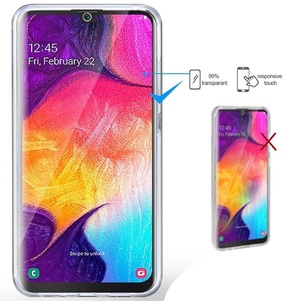Samsung Galaxy A10 - Skyddande Dubbelsidigt Silikonskal Rosa
