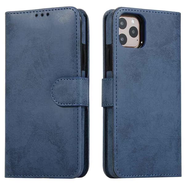iPhone 11 Pro Max - Praktisk LEMAN Wallet etui Svart
