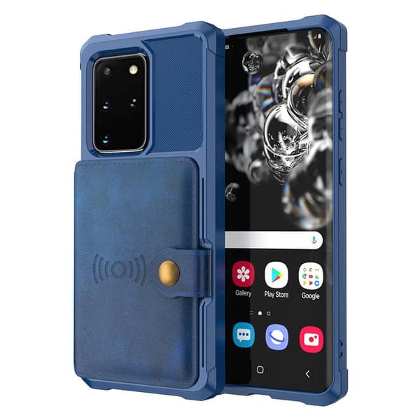 Samsung Galaxy S20 Plus - Effektfullt Skal med Korthållare Brun