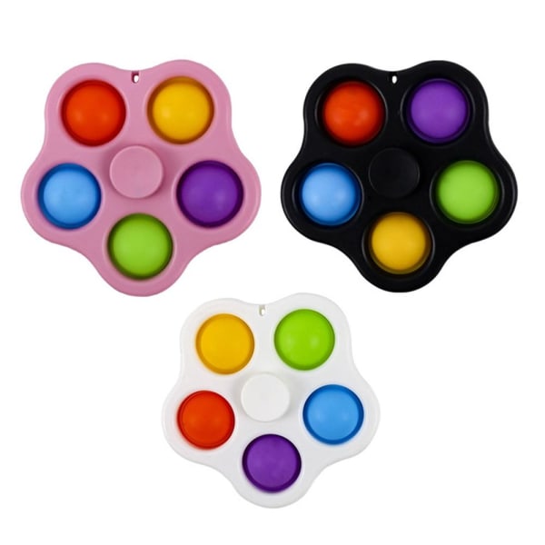 Blomma Fidget Toy / Fidget Leksak / Simple Dimple Pop It Vit