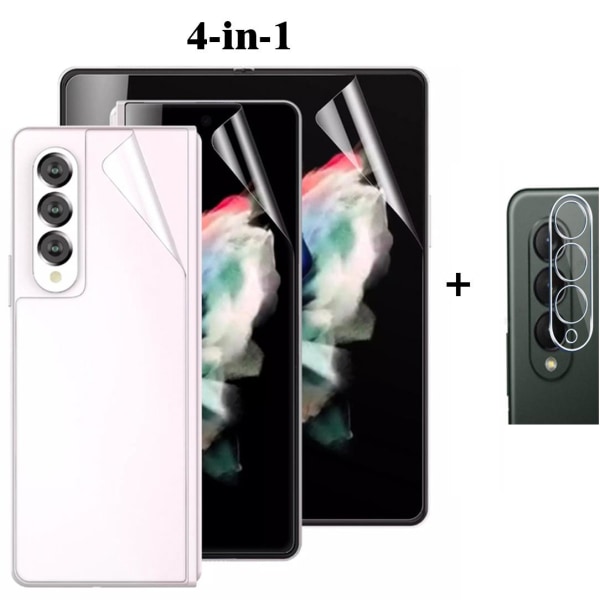 4-in-1 Hydrogel Skärmskydd Galaxy Z Fold 3 Transparent