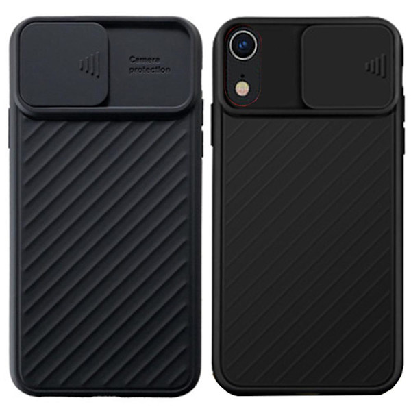 iPhone XR - Genomtänkt Stilrent Skal KAMERA SKYDD Lila