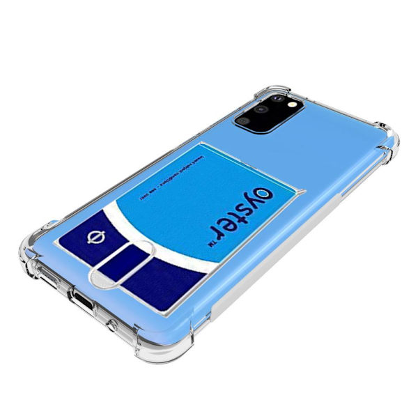 Samsung Galaxy S20 FE - Skyddsskal med Korthållare Transparent