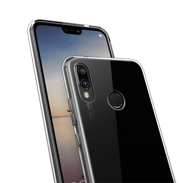 Huawei P20 Lite - Smart Skyddsskal i Silikon från FLOVEME Transparent/Genomskinlig