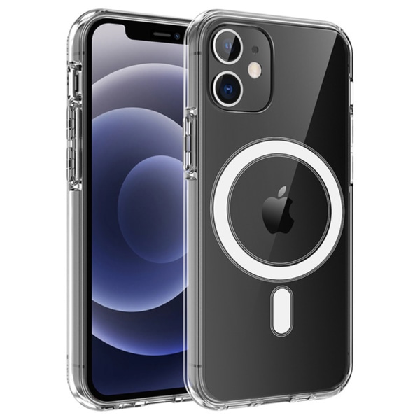 iPhone 12 - Magnetisk Floveme Silikondeksel Genomskinlig