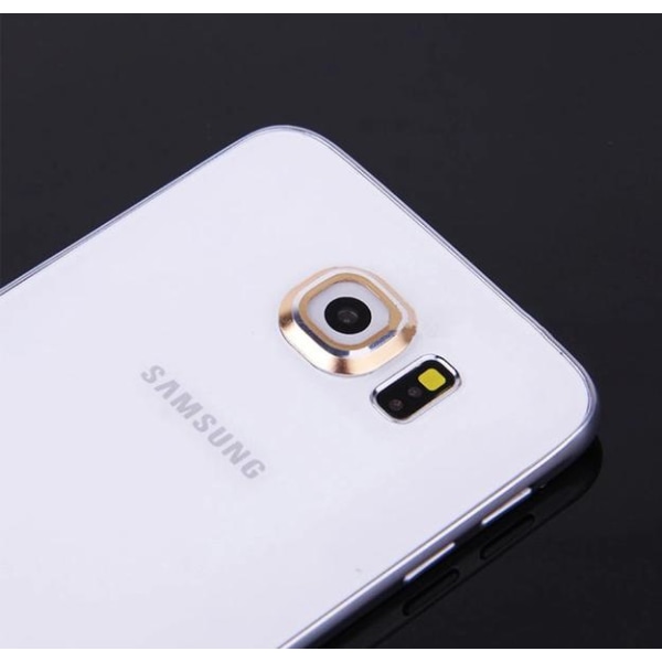 Samsung Galaxy S6/S6 Edge - Beskyttelsesring for kameralinse Silver/Grå