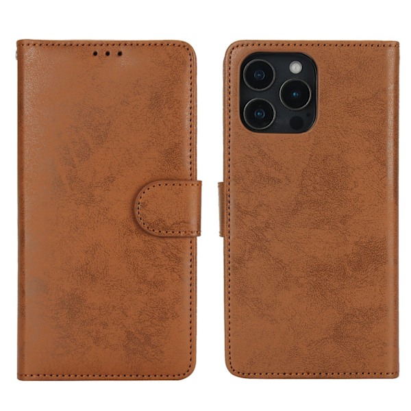 iPhone 16 Pro - Premium Plånboksfodral i Smart design med 3 kortfack Brun