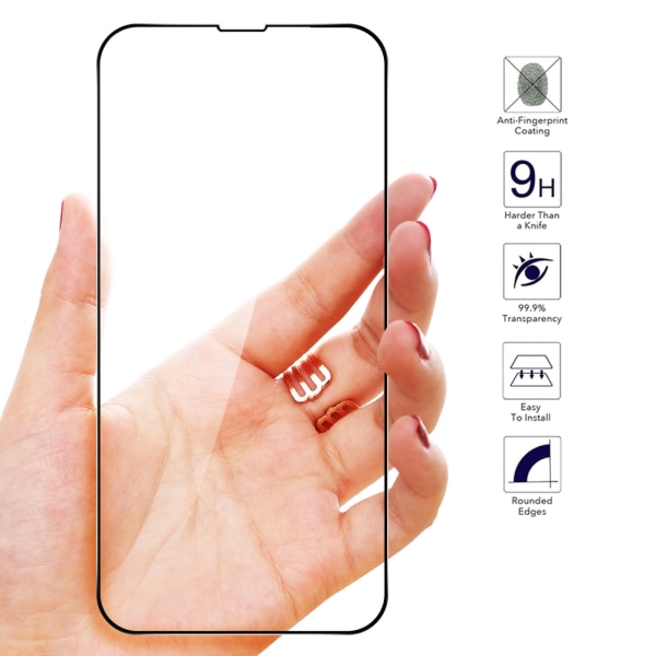 Splittersikker anti-fingeravtrykk skjermbeskytter 0,3 mm for iPhone 15 Transparent