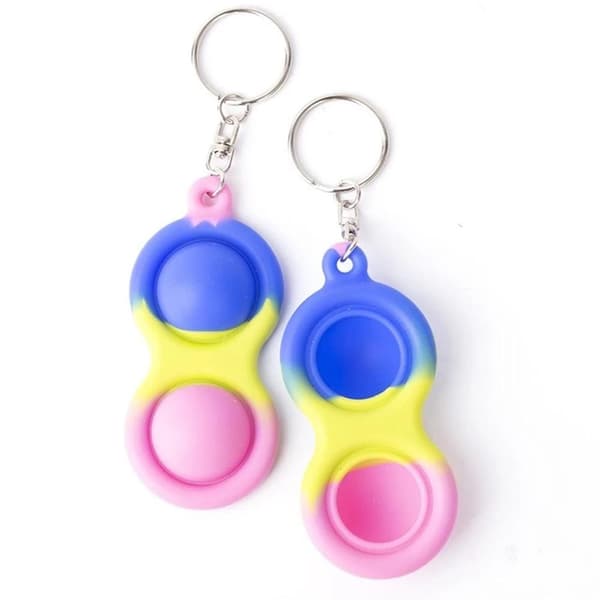 Flerfärgad Fidget Toy / Fidget Leksak / Simple Dimple Blå/Vit