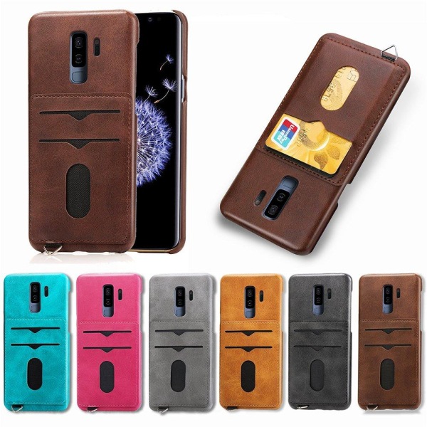 NYHET! Skal med Korth�llare - Samsung Galaxy S9+ (Vintage-Mark) Grå