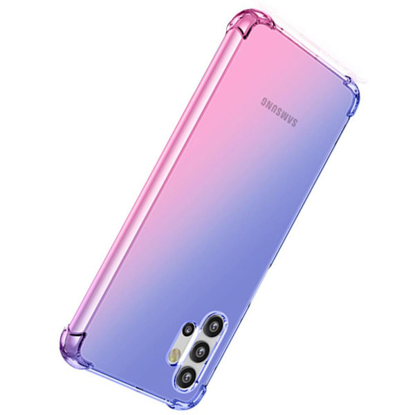 Samsung Galaxy A32 - Stötdämpande Silikonskal Blå/Rosa