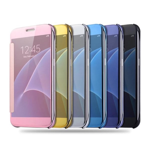 iPhone 6/6S Plus - LEMAN Stylish Clear View -kuori (ALKUPERÄINEN) Mörkblå