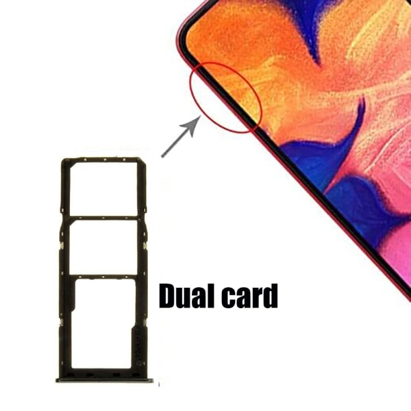 Samsung Galaxy A51 Reservdel Dubbla SIM-kortshållare Svart