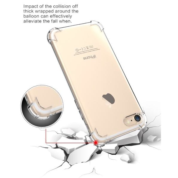 Praktiskt Stilrent Silikonskal iPhone 7 Drop-proof Anti-crash Blå