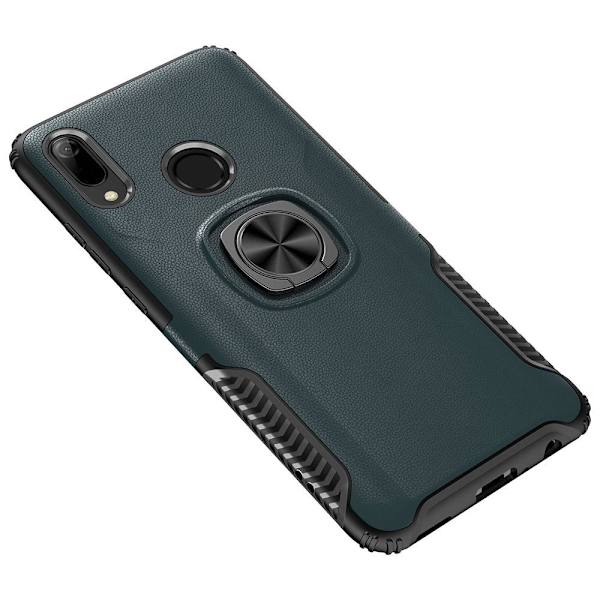 Huawei Y6 2019 - Praktiskt Skal med Ringhållare (LEMAN) Guld