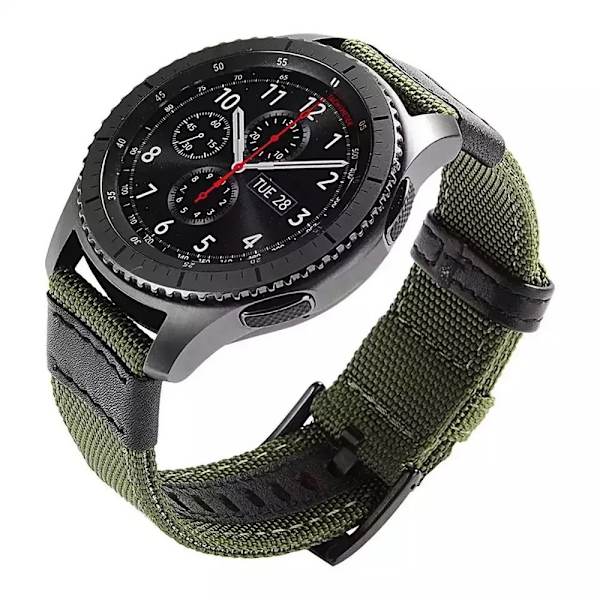 Stilsäkert Nylonarmband - Samsung Galaxy Watch S3 Frontier Grön