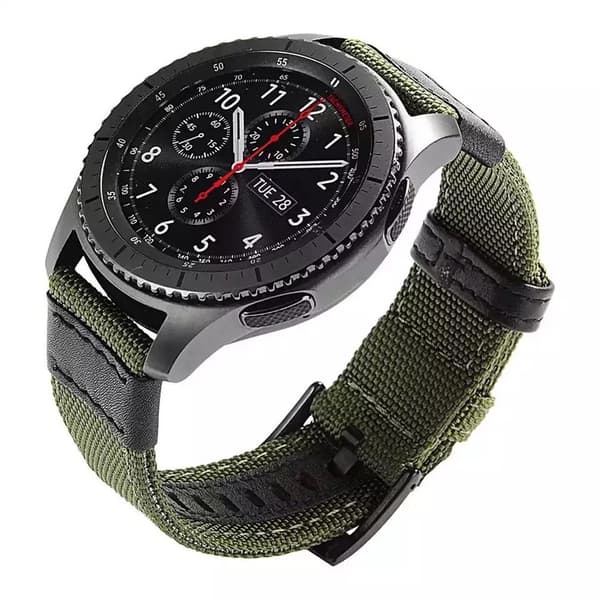 Tyylikäs nylonranneke - Samsung Galaxy Watch S3 Frontier Grön