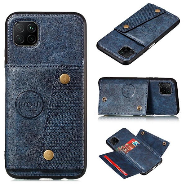 Samsung Galaxy A22 5G - Cover med kortholder Mörkblå