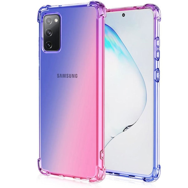 Samsung Galaxy A02S - Floveme Skal Blå/Rosa