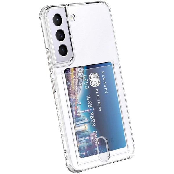 Stötdämpande Skal med Korthållare för Samsung Galaxy S24 Transparent