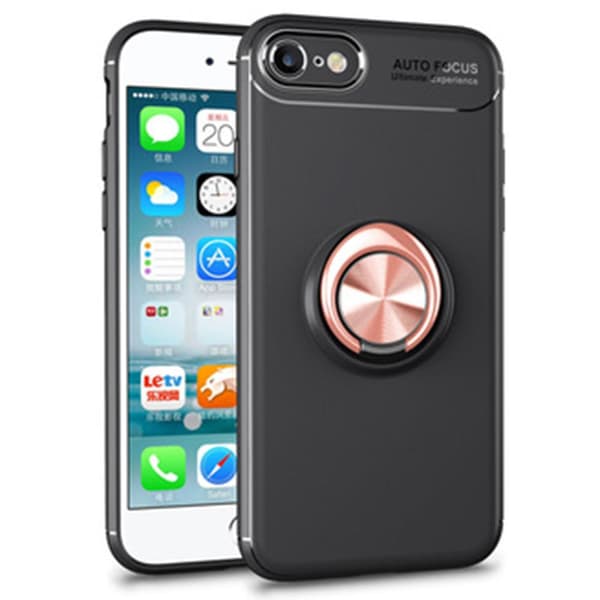 iPhone SE 2020 - Skal med Ringhållare SVART/SVART