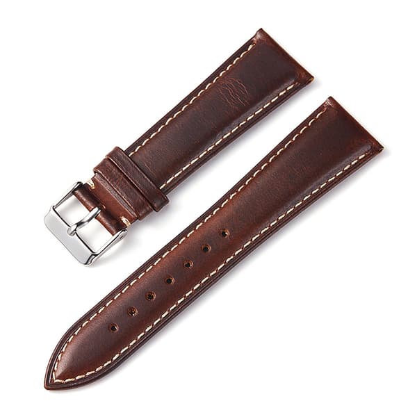 Läderarmband i Klassisk Design Blå 22mm