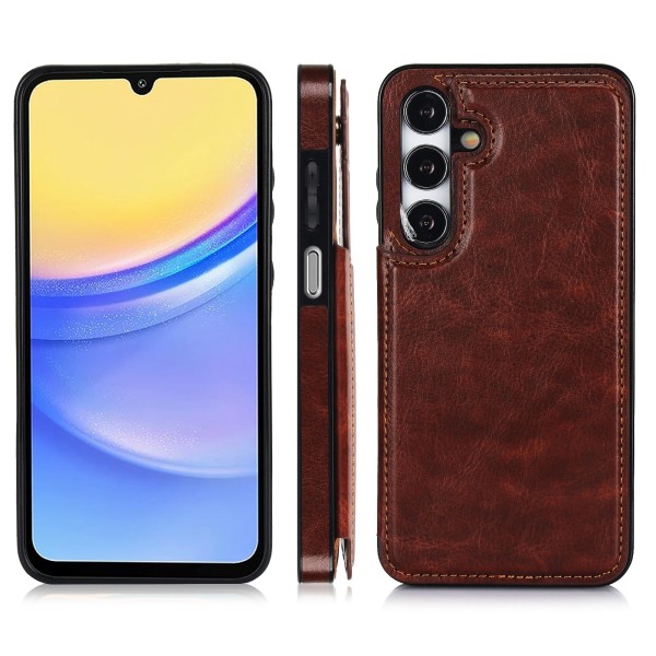 Samsung Galaxy A15 4G/5GStilrent Skal med Plånbok/Kortfack Marinblå