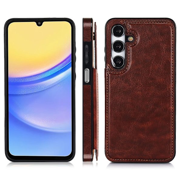 Samsung Galaxy A15 4G/5GStilrent Skal med Plånbok/Kortfack Svart