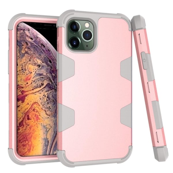 iPhone 11 Pro Max - stødabsorberende beskyttelsescover (RUGGED ROBOT) Pink Rosa/Svart