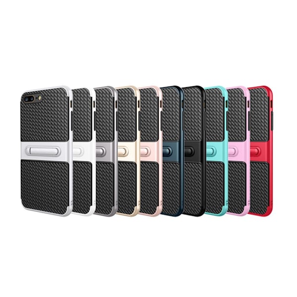 iPhone 8 Plus - Skyddsskal med Kickstand från LEMAN Rosa