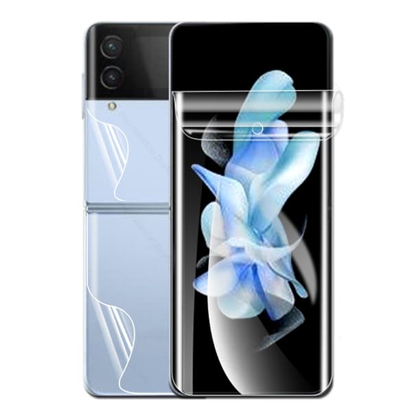 Z Flip 4 - 3in1 Skärmskydd Fram- & Baksida Hydrogel Transparent