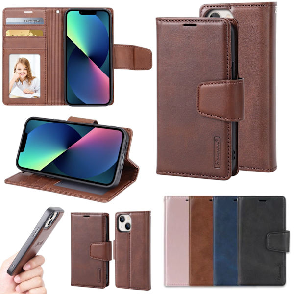 iPhone 14 -(Best seller)  Plånboksfodral i vår Exklusiva Design Blå